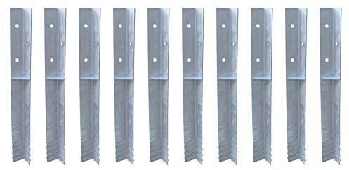 Fatmoose SolidRoot Winkelanker aus feuerverzinktem Stahl für Spieltürme, Schaukeln, Stelzenhäuser - 10er-Set Anker