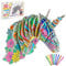 OSDUE 3D Puzzle Färbung Bastelset, Mädchen Spielzeug Geschenk 6 7 8 9 10 Jahre Kinder, Kunst Kits Mädchen Alter 6-12, Geburtstagsgeschenke Weihnachten Neujahrsgeschenke für Mädchen und Jungen -Einhorn