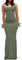WINKEEY Vestito Donna Abito Lungo Elegante Abiti da Cerimonia Lunghi Vestiti Eleganti Y2k Maniche Lunghe Vestito Abito da Cocktail, Verde XS