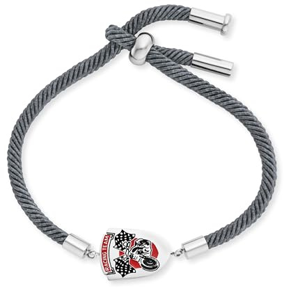 Herzengel Jungen Kinder Armband aus Edelstahl, recyceltem Polyester und einem Anhänger aus Emaille - Schiebeverschluss - längenverstellbar - nickelfrei