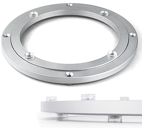 ESOYAWE Hochleistungs Lazy Susan Rotierende Lager Drehscheibe, 120mm~1000mm 360°Drehbare Aluminiumlegierung Drehkranz, Runde Platte Plattenspieler Für Esstisch TV Monitor Fernsehtisch Küchenregal