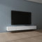 Mai & Mai Meuble TV Suspendue Armoire avec Soft-Close Table TV pour Le Salon Blanc Mat 280x40,2x30 cm TC002