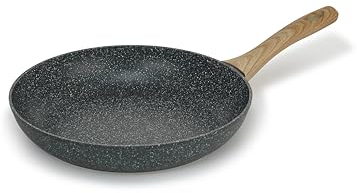 Cosychef Padella Woody 20 cm - Padella con manico in legno e Rivestimento Antiaderente - Padella per omelette in granito Adatta a tutti i tipi di fornelli, compresa l'induzione - Senza PFOA