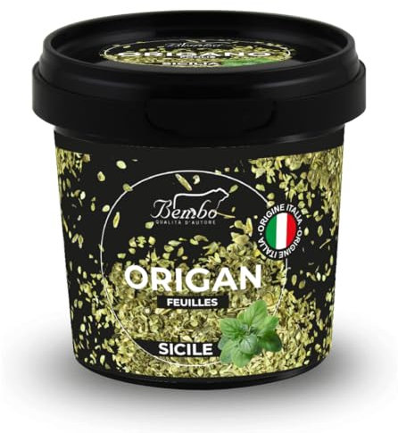 Origan Italien 100 g – Feuilles d'Origan Séchées au Soleil de Sicile – L'herbe aromatique la plus utilisée dans la cuisine méditerranéenne – Idéal pour Pizza, Viandes, Poissons et Salades.