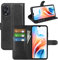 Fertuo Cover per OPPO A38 / OPPO A18 4G, Custodia Portafoglio Cover a Libro in Pelle Flip Case con Silicone Bumper, Fibbia Magnetica, Porta Carte, Kickstand, per OPPO A38 / OPPO A18 4G, Nero