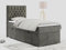 MKS MEBLE Boxspringbett 90x200 mit Matratze, Einzelbett 90x200 mit Bettkasten und Topper, Jugendbett 90x200 mit Stauraum -PERA 90 cm - Dunkelgrau Velvet - H3 - Linke Seite