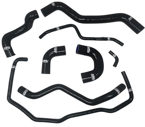 Kit manicotti acqua in silicone compatibile con abarth 500/595 MRMOTORSPORT (Nero)