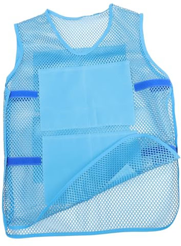 Gatuida Cooling Vest for Summer Adults Ice Pack Vest Waistcoat Cooling Clothes for Hot Weather Ice Waistcoat for Men Blue