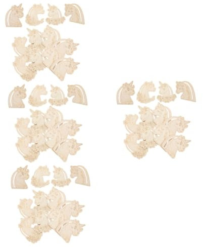 ibasenice 4sets Holz Ausschnitte Graffiti Design Unfinished Holz Scheiben für Stücke * 4