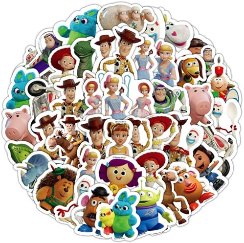 QUTA Toy Cartoon Story Aufkleber-Set, niedliche Figuren- und Charakter-Aufkleber, Vinyl-Aufkleber, Geburtstagsgeschenk-Aufkleber für Hydroflasche, Laptop, Wasserflasche, Party-Aufkleber für Kinder,