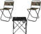 Festivalking 2X Klappstuhl inkl. Tisch Set faltbar & klappbar Campingtisch mit Getränkehalter Campingstuhl mit Lehne für Camping Outdoor Festivals Angeln