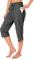 FitsT4 Sports Damen Badehose Schwimm Caprihose Lange Badeshorts Schnelltrocknend Mädchen Badeanzug für Frauen mit Netztaschen Grau 2XL