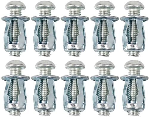 Hohlraumdübel aus Metall, M5, 25 mm, Hohltürbefestigungen, Wandanker für 0–5 mm Hohltüren, Wand, Eisenblech, Aluminiumblech, Trockenbau, 10 Stück