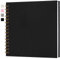 Hiwhy Fotoalbum zum Selbstgestalten 18x18 cm Scrapbook Fotobuch Weiße Seiten 20 Blätter, Schwarz