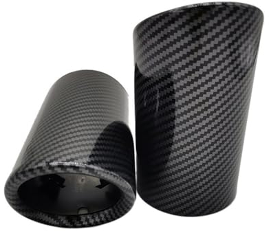 Auspuffblende 2 Stück Auto-Auspuffrohr-Abdeckung Passend for Audi A3 8V 8P A4 B8 A1 Q5 A5 Passend for VW Tiguan Passend for Volkswagen Passat B7 Passend for CC Autozubehör Auspuff Endrohr(Carbon Color