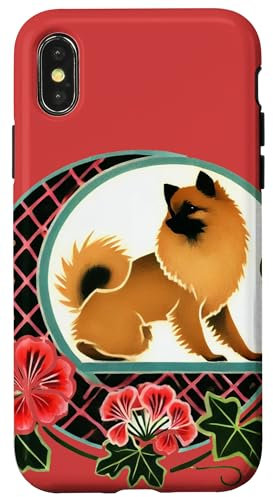 Hülle für iPhone X/XS Ich liebe Pommersche Illustration