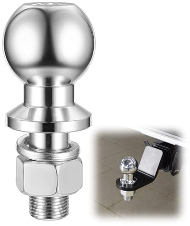 Anhängerkupplungskugel, 50mm 3.5t Kugelkopf Ackerschiene Kugelkopfbolzen gerade Ackerschiene, Ø22mm Schraube Ackerschiene Kupplungskugel für Traktor, Kugelkopf für Ackerschiene Bis 3.5 Tonnen