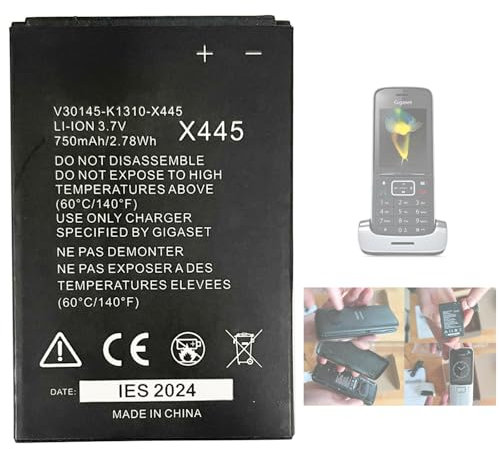 Aousavo (New Upgrade) V30145-K1310-X445 ersatz akku Kompatibel mit Gigaset SL450 SL350 SL400 SL78 SL78H SL780 H V30145-K1310-X445 LI-ION 3,7V 750mAh