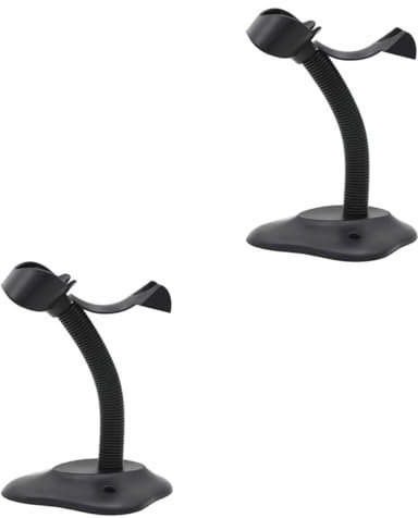 Lurrose 2St Barcode-Scanner-Rack Handscanner Halterung Scannerhalter Scannermontage Scanner Tischständer Auto Daten Stecker Mini Barcode-Halter scannen allgemeiner Scannerständer pp Black