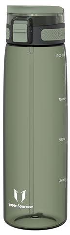 Super Sparrow Trinkflasche 1L - TouchSip Wasserflasche - BPA-frei - Ideale Sportflasche - Strohhalm Tritan Flasche für Sport, Outdoor und Camping - Leicht, Nachhaltig