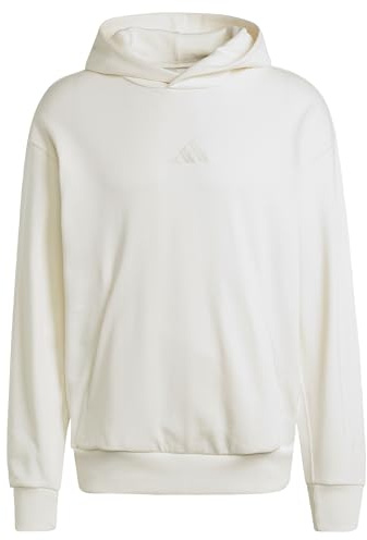adidas Men's All SZN French Terry Hoodie, Off White, 4XL