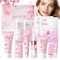 Sakura Skincare Set, Sakura Gesichtspflege Set 11 Stück, Anti-aging Gesichtspflege Set mit Gesichtscreme, Reiniger, Toner, Augenserum, Serum, Feuchtigkeitsmaske, Gesichtspflege Set Damen