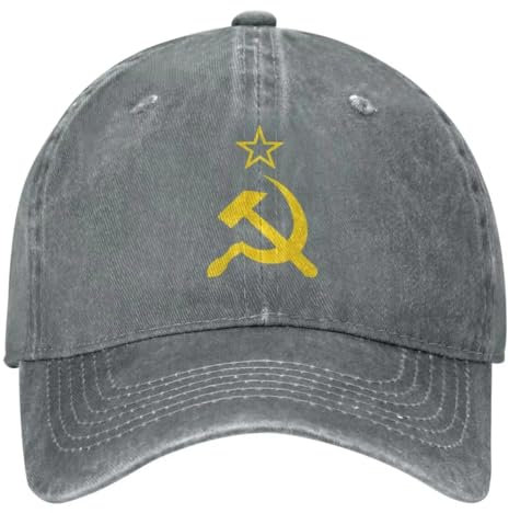 Russisch-Sowjetische Flagge Baseball Cap Herren Damen - Personalisierter Patriot Einstellbare Basecap, Unisex Schildmütze Baseballkappe Sonnenschutz Cap für Freizeit Outdoor Sport Tennis Golf Reisen