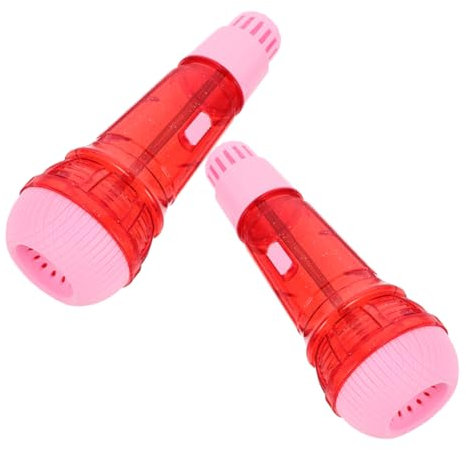 INOOMP 2 Pezzi Microfono Eco Microfono Per Ragazze Che Cantano Microfono Finto Microfono Per Giocattolo Con Microfono Per Rosa Plastica