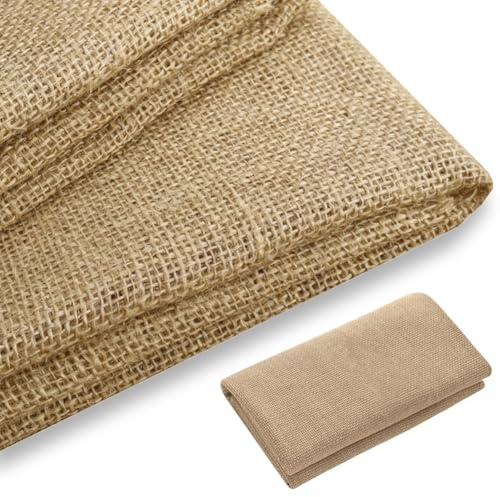 100x160cm Jute Stoff Meterware Natur Jute Stoff Jute Stoff zum Nähen und Basteln Naturstoff für Garten Polsterdekoration DIY Projekte