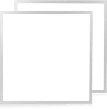 LUXULA 2er Pack BackLit Panel 62x62 cm UGR<19 40W 4400lm 4000K Neutralweiß | 110° Abstrahlwinkel, flache Deckenleuchte für Rasterdecke, Deckenplatten 62x62, inkl. ENEC Marken-Netzteil, blendfrei