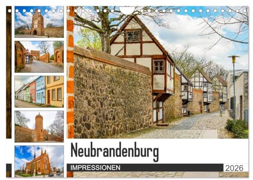 Neubrandenburg Impressionen (Wandkalender 2026 DIN A4 quer), CALVENDO Monatskalender: Zwölf wunderschöne Bilder der Stadt Neubrandenburg (CALVENDO Orte)