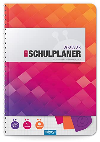 Trötsch Schulplaner Bunt 2022/2023: Planer Schülerkalender Hausaufgabenheft Timer