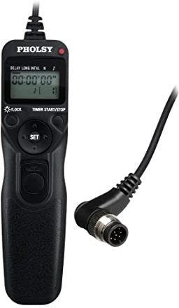 PHOLSY N8 Timer Camera Remote Control with Intervalometer for Nikon Z8, Z9, D3, D4, D4s, D5, D6, D800, D850, D810, D700, D500, D300, D200, F6, F100, F5, F90, N90s, D1X, D2H, D3X, Replaces Nikon MC-36A