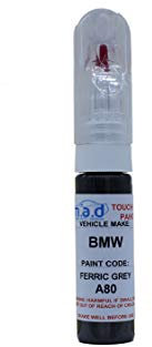 BMW FERRIC GREY A80 Alloy Wheel Touch-Up Repair Kit - 20ml Gloss Finish Paint with Brush for Curbing Scratches & Scuffs - Chip-Resistant, Made with Helios Formula (JUST PAINT)