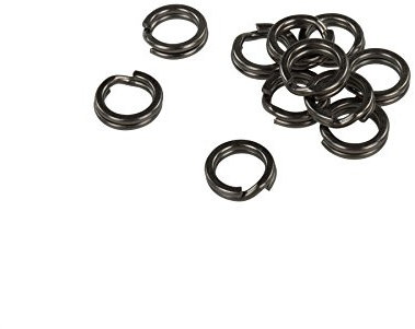 Madcat Split Rings, geschmiedete Black Nickel Sprengringe aus japanischem Edelstahl, 10mm (100lb) o. 12mm (150lb), 16 Stück/Pack (10mm - 100lb)