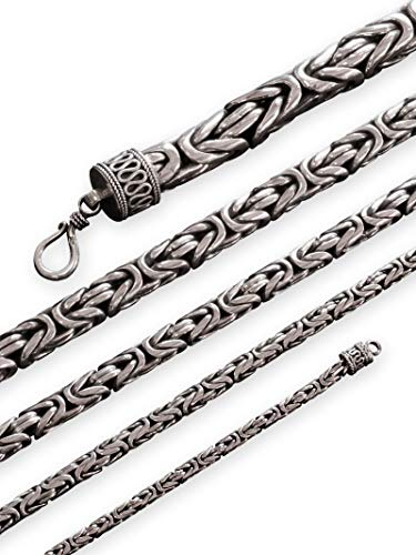 Fly Style Königskette Herren-Armband - Echt-Silber-Armkette Herren-Schmuck, Längen:ca. 21.0 cm, Stärke:4.2 mm