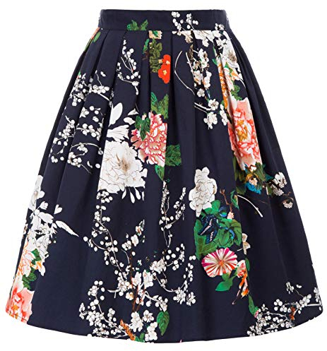 Damen Rockabilly Rock a Linie Vintage Retro Rock Swing röcke CL6294-31 L