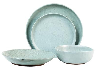 Kaya 16-teiliges Casual Blue Stone Geschirrset (Service für 4)