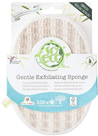 So Eco Gentle Exfoliating Sponge – Body Buffing Sponge for Smooth, Radiant Skin, Shower & Bath Accessory for Gentle Exfoliation, Vegan & Cruelty-Free
