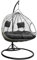 Trendyshop365 XXL Polyrattan Hängesessel mit Gestell Hängestuhl für Garten & Lounge anthrazit Schutzhülle