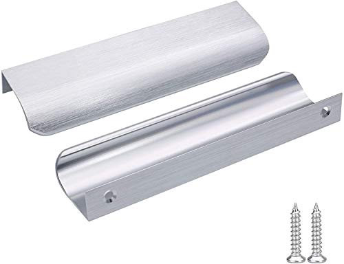 Lot de 25 LONTAN Poignee de meuble cuisine Poignee invisible Poignee tiroir Poignee entraxe 128mm Poignee coquille tiroir Poignee fixe