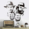 JXFM 76x67cm Benutzerdefinierte Größe und Farbe Bud Spencer und Terrence Hill Wandaufkleber Lustig Lustige Charakter Porträt Vinyl Aufkleber Klassischer Film Charakter Wandbild