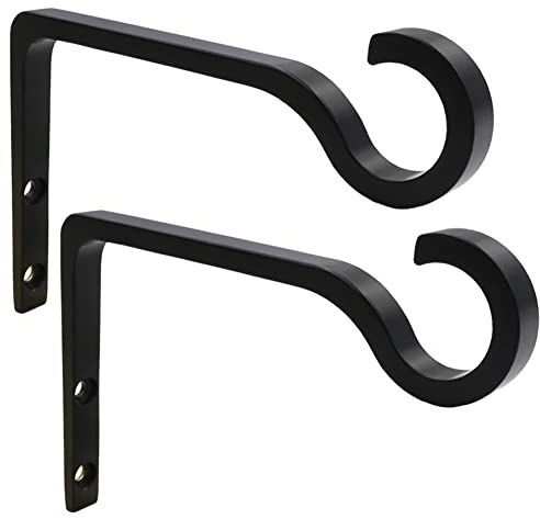 QIEGL Soporte colgante para plantas de 15 cm, gancho de metal para pastores, colgador decorativo de pared para colgar linternas, comedero de pájaros, cesta de flores, decoración del hogar interior y