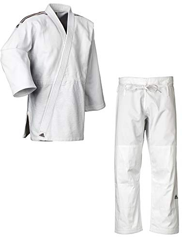 adidas Judo-Anzug Contest weiß/schwarze Streifen (185)