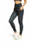 QUEENIEKE Sporthose Damen mit Taschen Hohem Bund Atmungsaktive Sportleggings für Laufen, Training Yogahose - 66 cm (Cavalier Grauer Leopard, 30-32)