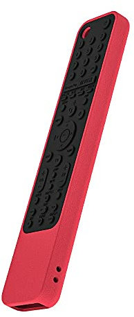 NSGJUYT Silikon-Fernbedienungsfall für Sony RMF-TX600U TX600E RMF TX500E Smart TV-Stimme Stoßfest Schutzhülle mit Schleife (Color : Red Black)