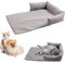 bangminda Hundebetten Hundekissen Hundedecke Sofa mit Rand Sofaschutz Hundebett für Sofa waschbar Hundekissen Couchkissen Hundematte Flauschiges Hundebett Hundekissen (Grau, 75 * 75cm)