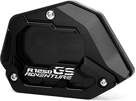 Modeer for BMW R1250GS Adventure 2018-2024 (Not for Lowered Vehicles) Motorcycle CNC Support Extension Plate Kickstand Side Stand Pad r 1250 gs adv r1250gsa Accessories (Black)