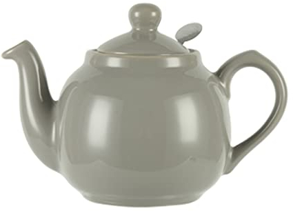 London Pottery Farmhouse Teapot with Infuser, Ceramic, Grey, 2 Cup (600 ml)