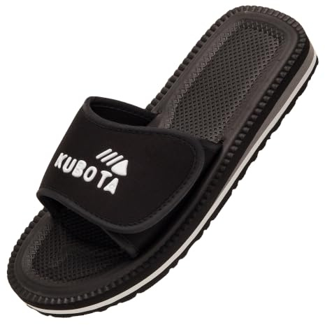 Kubota Claquettes à scratch Femme Homme Sandales été Chaussures pour piscine et plage Chaussons